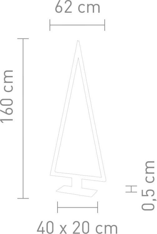 Sompex PINE LED Outdoor Stehleuchte 160 cm grau, 72162