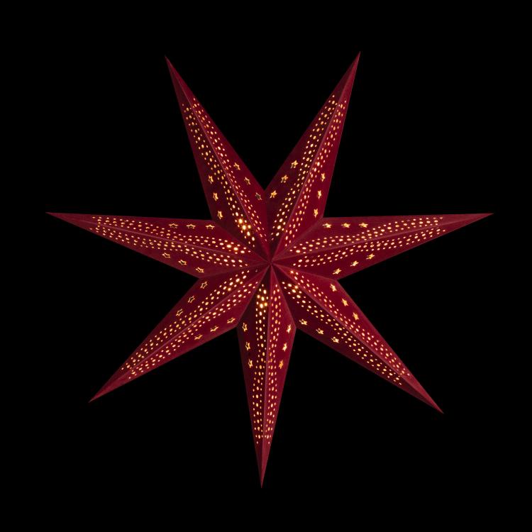Sterntaler Papierstern samt, 75cm, rot