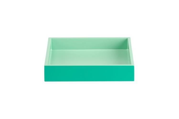 Gift Company Spa, Tablett, S, quadratisch , shiny grün/matt hellgrün ,1113403008