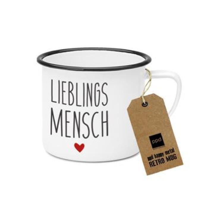 Lieblingsmensch, Happy Metal Mug, 0,4l, 603520, 1 St 