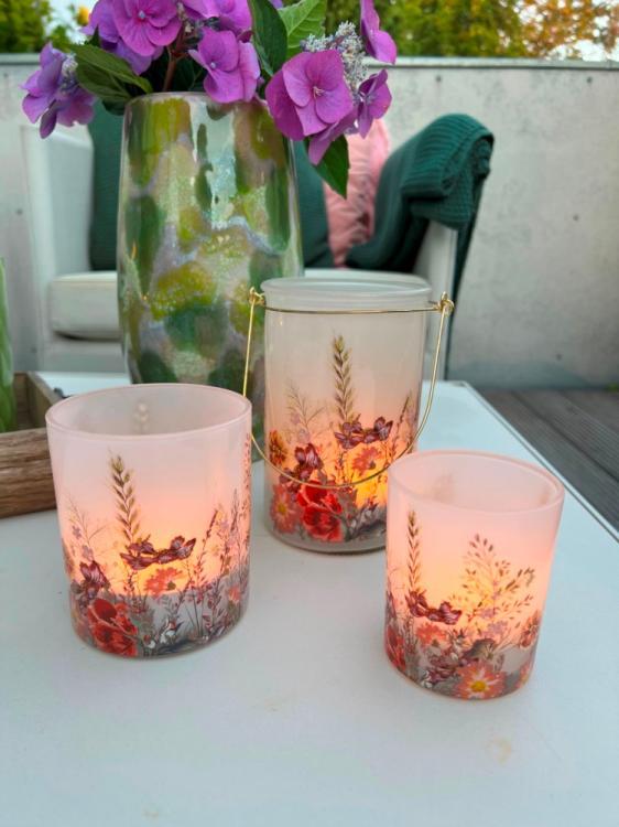 La Vida Teelichthalter , Blumen , Glas , klein , 231-191