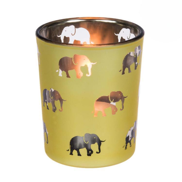 Votivglas Elefant, gold 83021