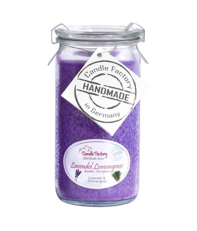 Mini-Jumbo Duftkerze im Weckglas, Lavendel-Lemongrass, 307059
