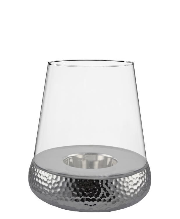 Kaheku Windlicht Golf silber, 27 cm