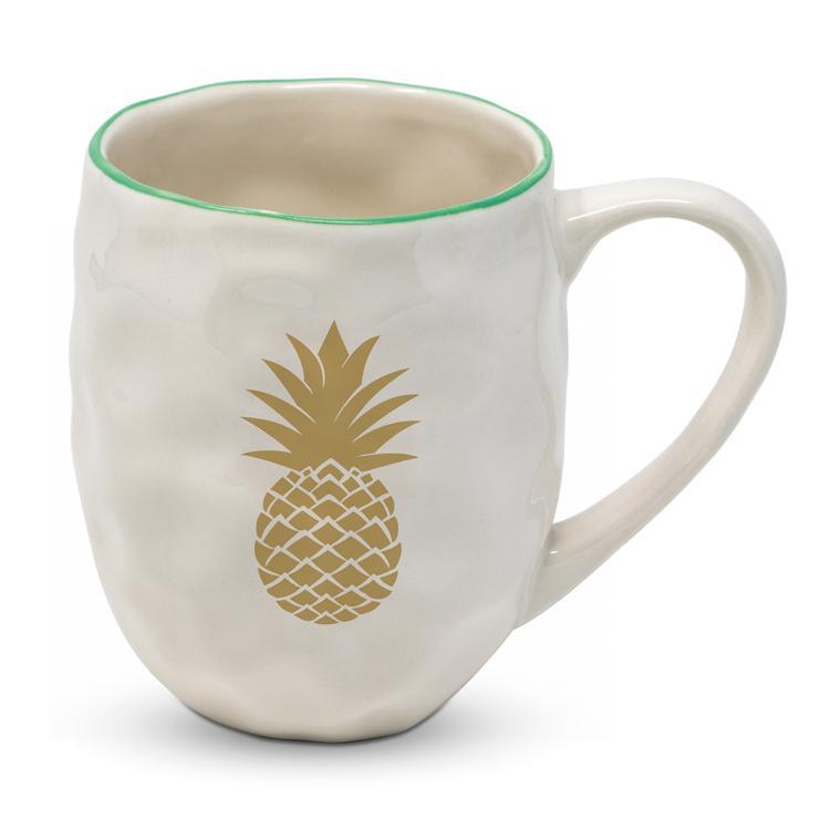 Organic Mug, Henkelbecher, Tropical Pineapple , Ananas gold, 603725