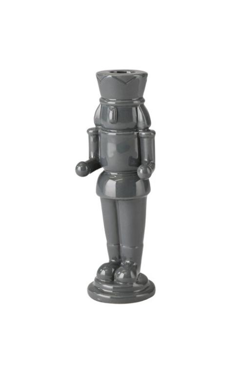 Gift Company Kerzenhalter Schiaccianoci (Nussknacker), dunkelgrau 20cm