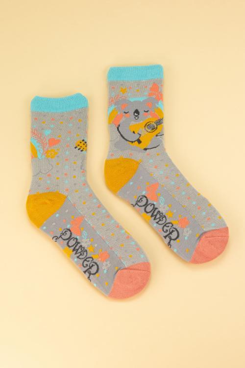 Powder Ladies Ankle Socks Musical Koala, SOC425 