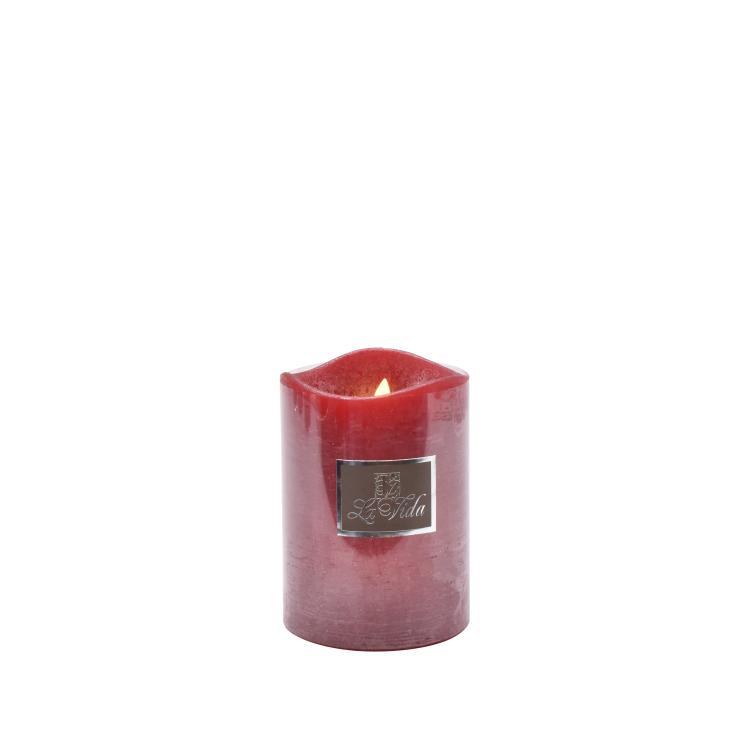 LED Kerze, statische Flamme, rot, 10cm, 2222087