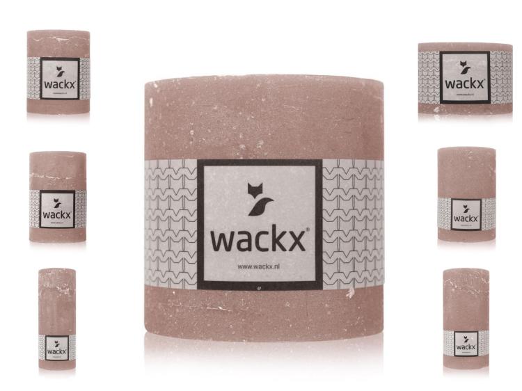 Wackx Rustic Cylinderkerzen, Taupe, diverse Größen