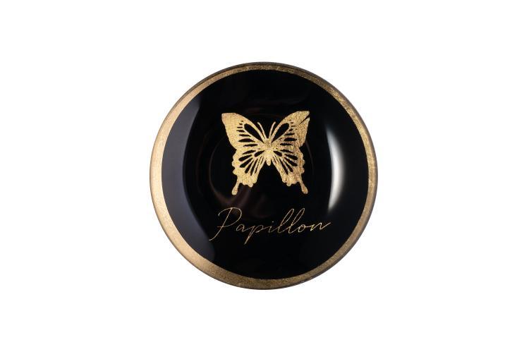 Love Plates, Glasteller, Papillon, rund, schwarz, 1054203002