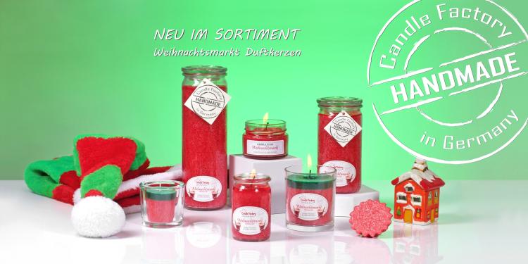 Mini-Jumbo Duftkerze Weihnachtsmarkt