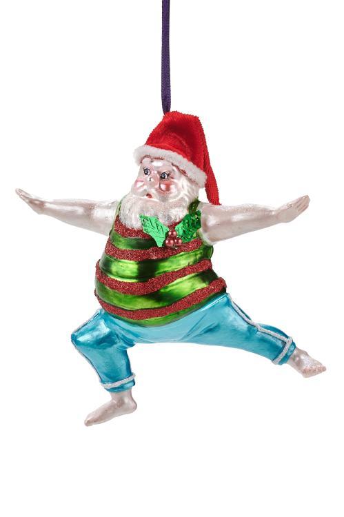 Hänger Yoga Santa, Krieger-Haltung, mehrfarbig 1066801020