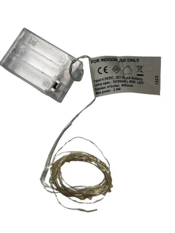 LED-Draht-Kette 40 warmweiße LED 1 St