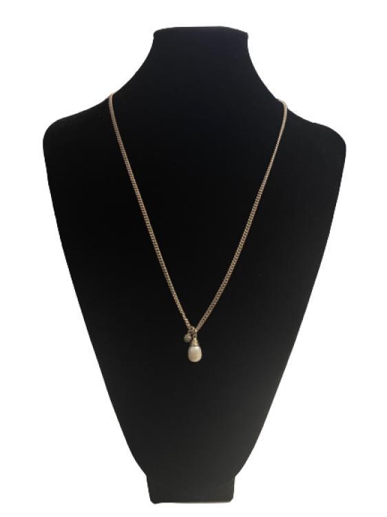 Halskette 04168, rosegold, mit einer Perle