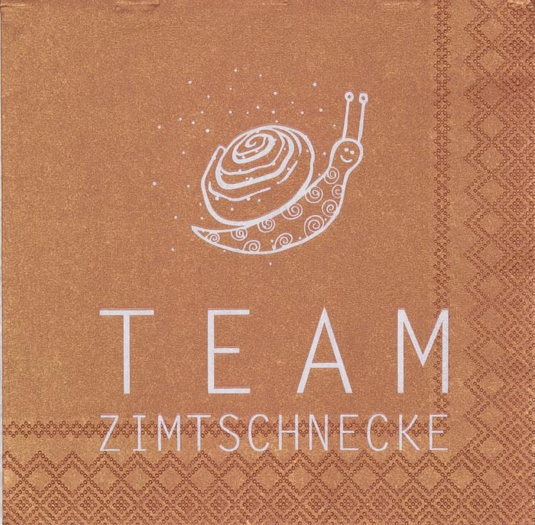 Räder Cocktailserviette Team Zimtschnecke, 25x25