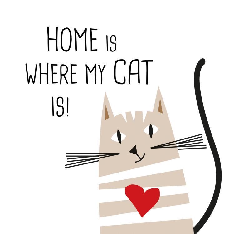 Servietten 'Home Is Where My Cat Is!' 33x33, 1333020