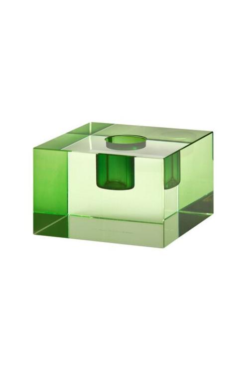 Gift Company Dioptrics, Kristallglas-Kerzenhalter S, grün, 1120803008