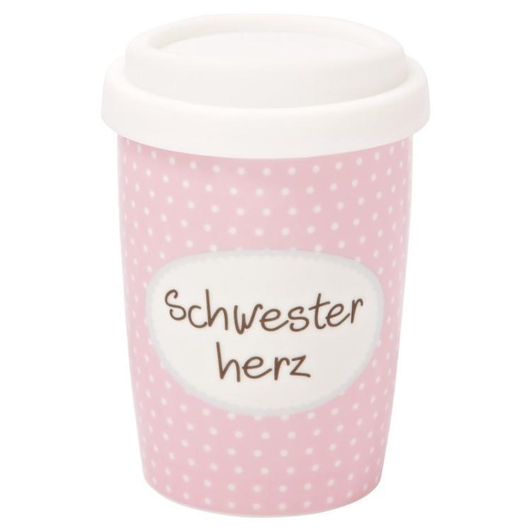 Coffee to go Becher, Schwesterherz, 250ml