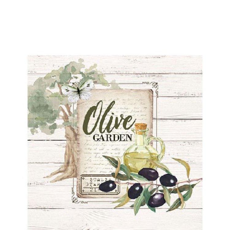 Ambiente Cocktailervietten Olive Garden 25x25, 20 Stück