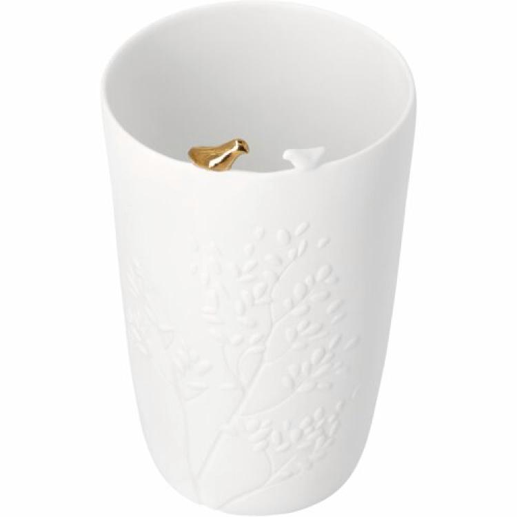 Goldvogel Vase Vogelpaar