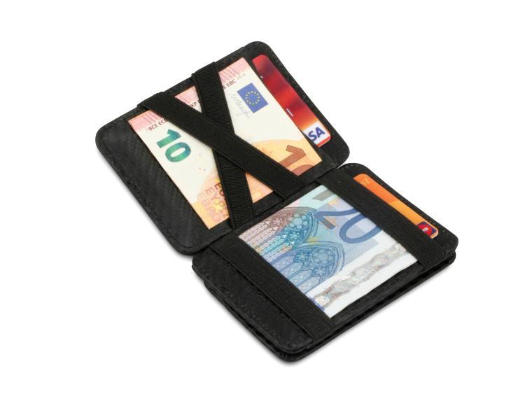 Magic Wallet, Leder, Black Carbon Edition, HU-MW-CS1-RFID-CRB