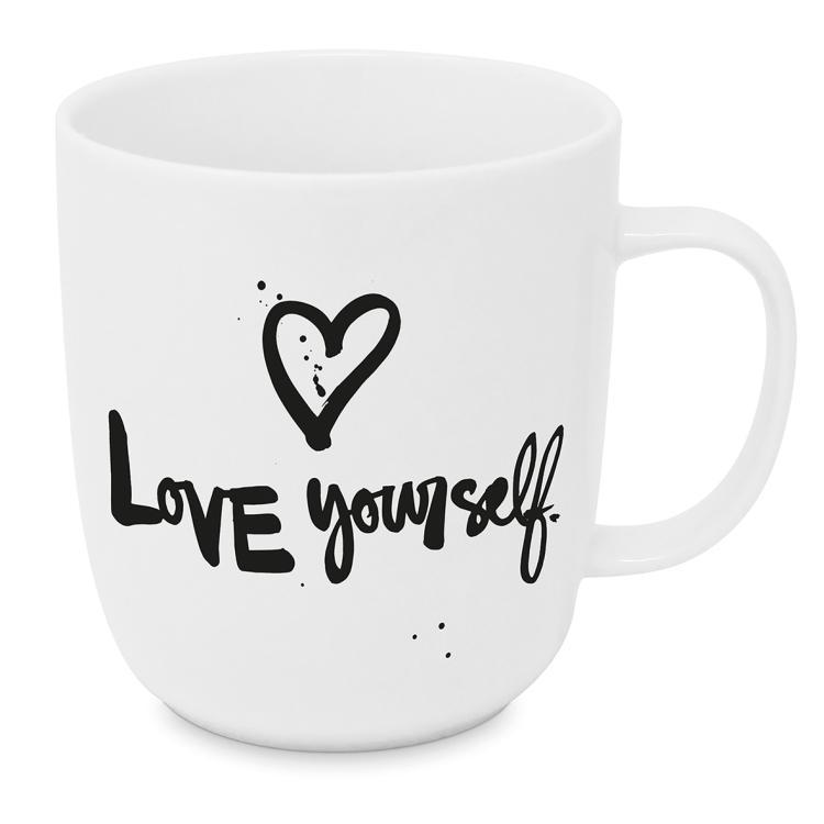 Henkelbecher 'Love yourself' 350 ml, 551333