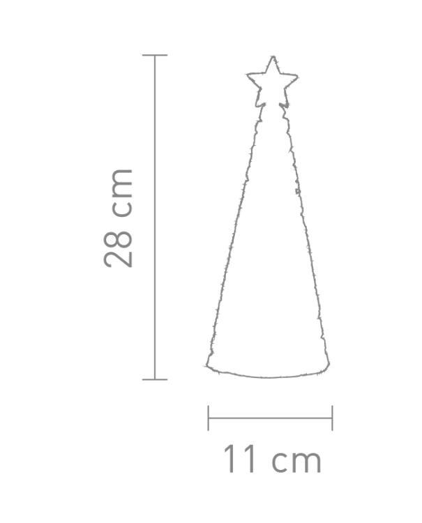 Weihnachtsbaum Tischleuchte Glamor 44 cm, 72214