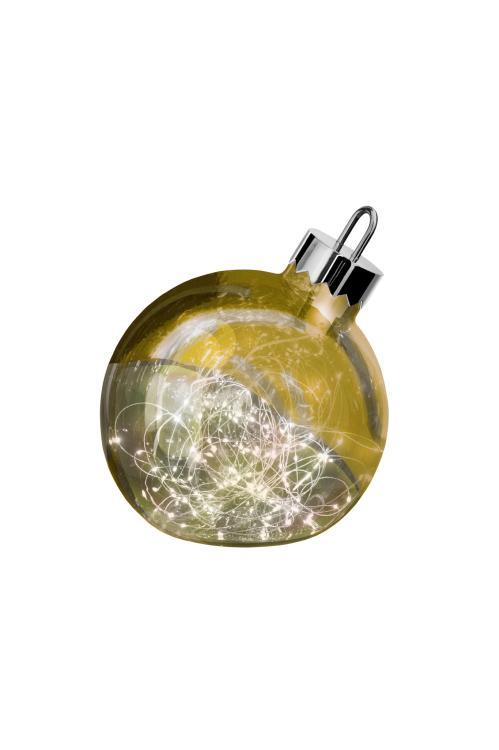 LED-Dekoleuchte Ornament chrom/gold 25cm