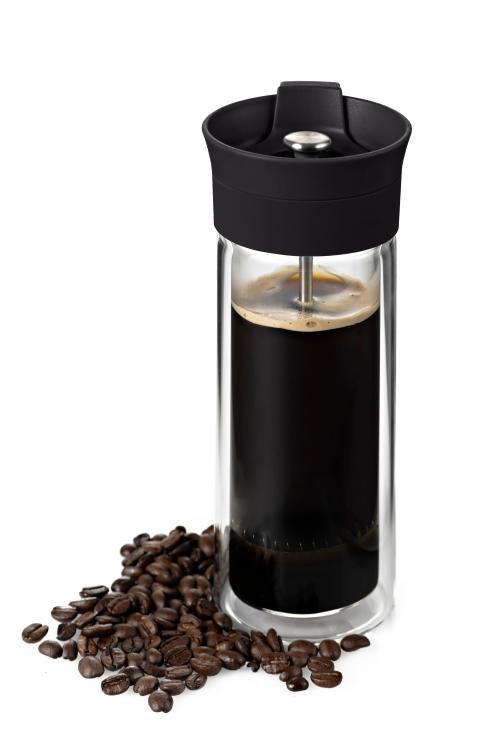 AdHoc Doppelwandiger French- Press Kaffeebecher THERMO-GLASS, TT25