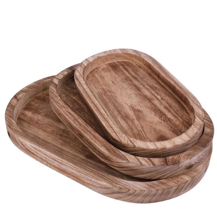 3-er Schalenset oval aus Holz