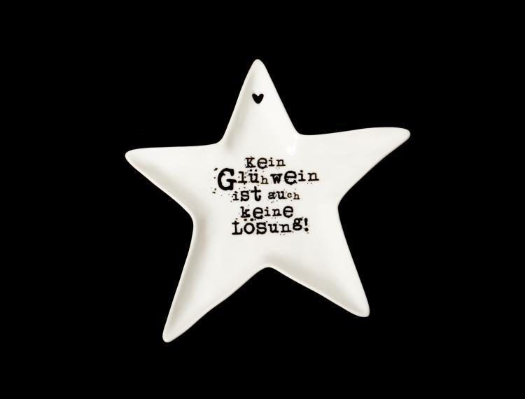 Kleiner Sternenteller 'Kein Glühwein ist auch keine Lösung', 12574