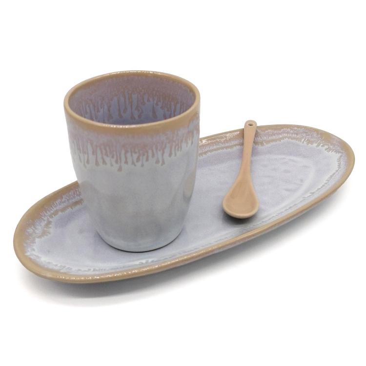 Mea Living Stoneware Kaffee Set L polarweiß, STO-SETL-002