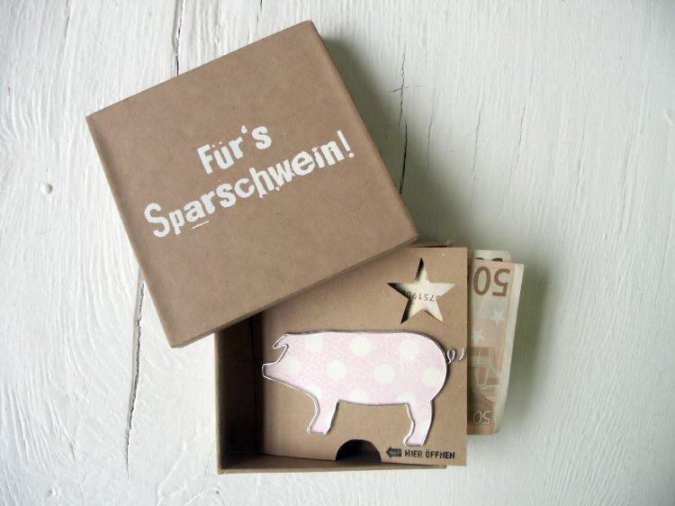 Geldgeschenkbox 'Für's Sparschwein', 11633