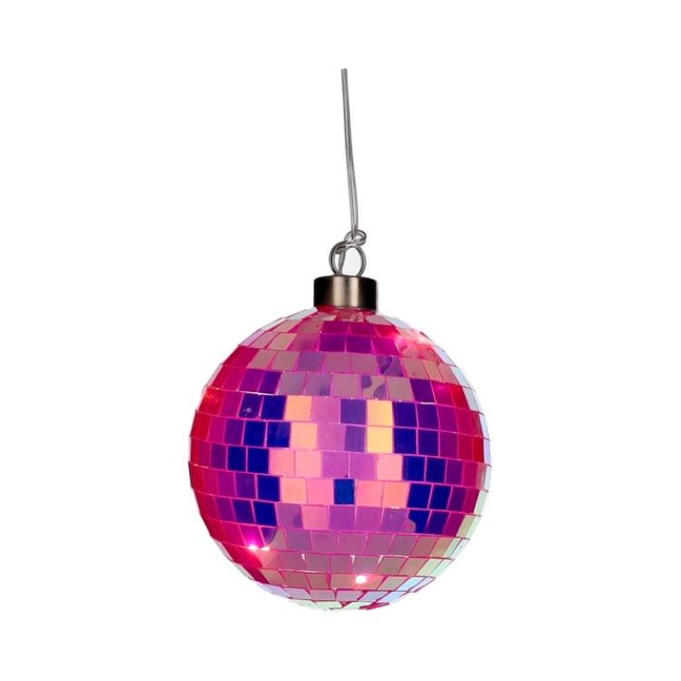 Gift Company Disco LED-Kugel 10cm, neon pink
