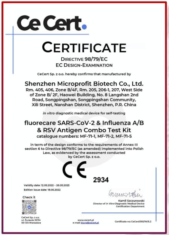 Fluorecare 4in1-Kombitest, MHD 12/2027