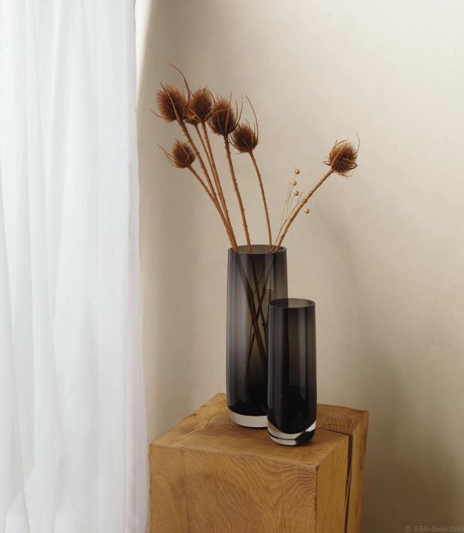 Vase, ajana, grau, Glas, 29 cm, 88004009