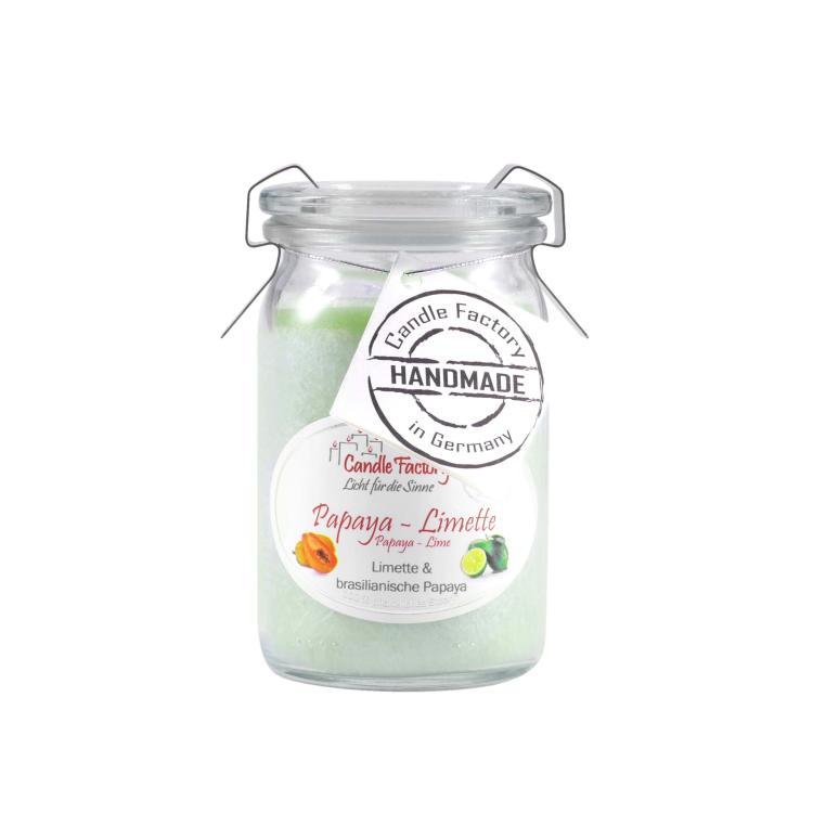 Candle Factory Baby-Jumbo Duftkerze im Weckglas, Papaya-Limette, 308-104