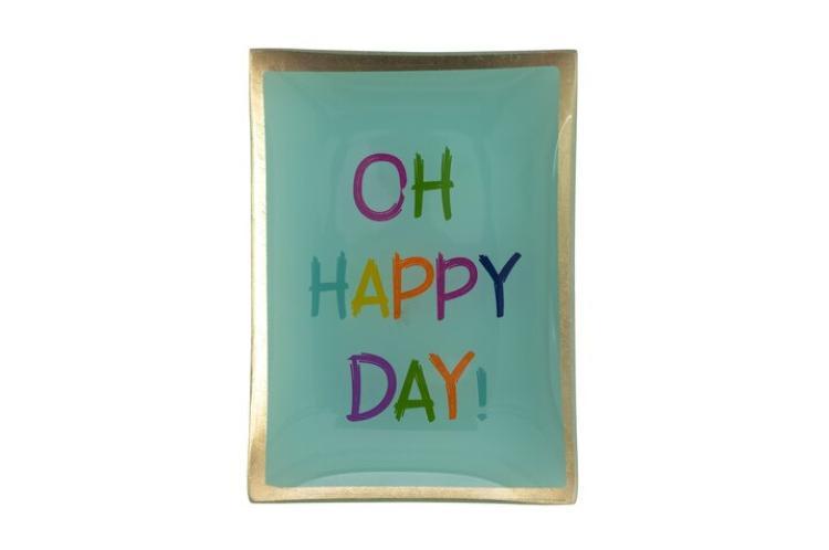 Gift Company Love Plates, Glasteller M, Oh happy day, hellgrün, 1127104008