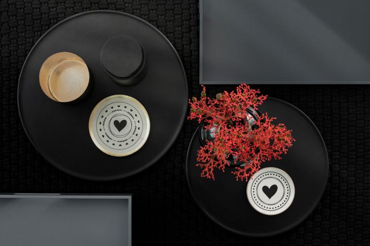 Gift Company Love Plates, Deko-Teller, M, Herz, rund, Glas, 1126604001