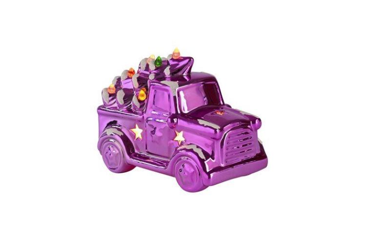 Gift Company Luce, Truck mit LED, Porzellan, Pink 1141501013