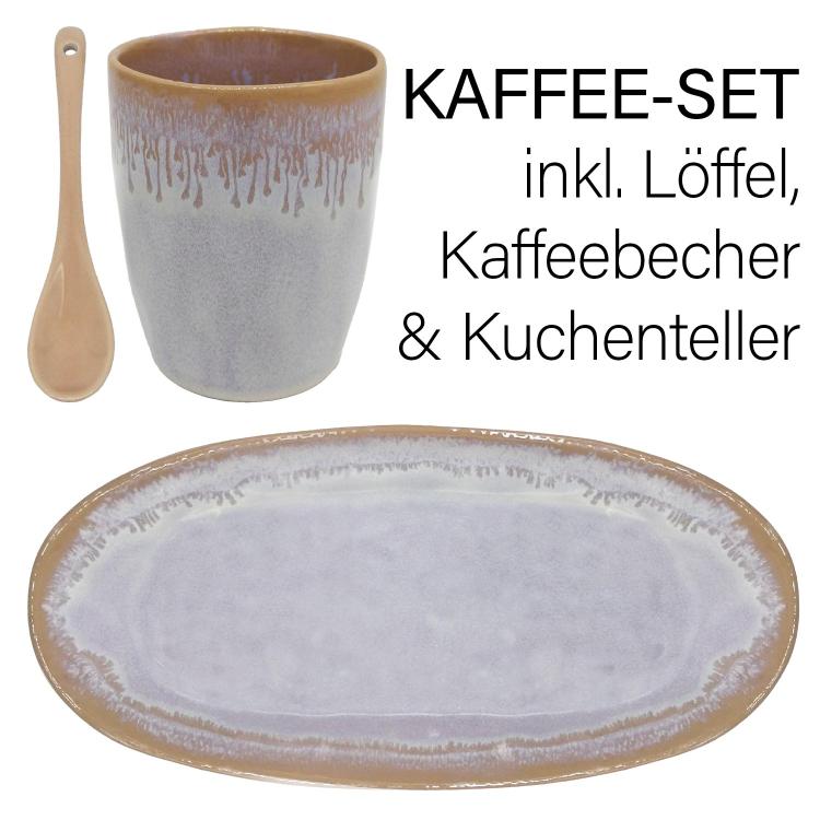 Mea Living Stoneware Kaffee Set L polarweiß, STO-SETL-002
