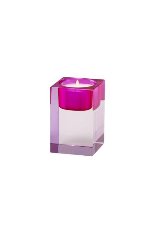 Gift Company Sari , Teelichthalter S(H7,7cm), pink/rosa, Kristallglas 1127503013