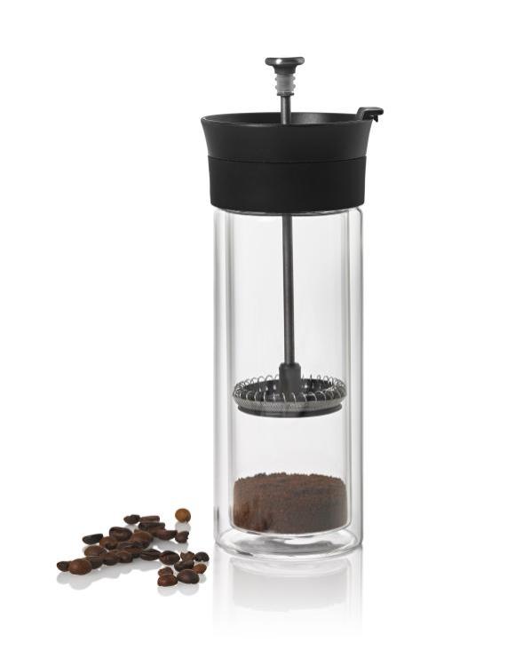 AdHoc Doppelwandiger French- Press Kaffeebecher THERMO-GLASS, TT25