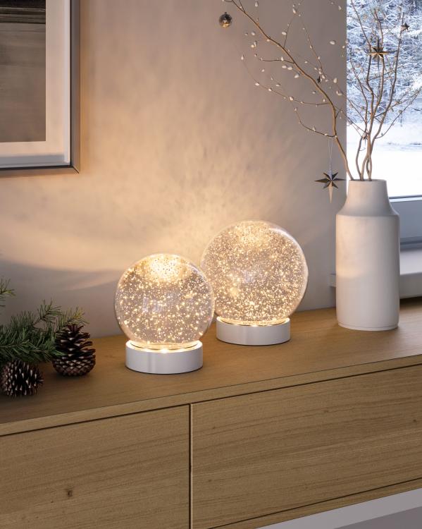 Weihnachtsbaum Tischleuchte Glamor Bauble, 15 cm