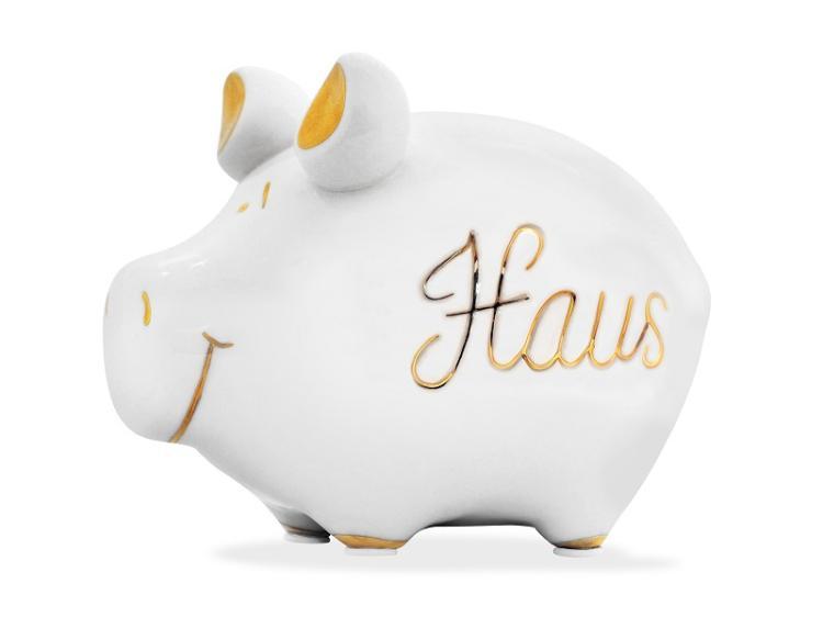 Sparschwein Gold-Edition 'Haus'