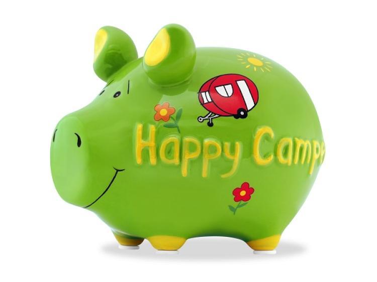 Sparschwein 'Happy Camper'