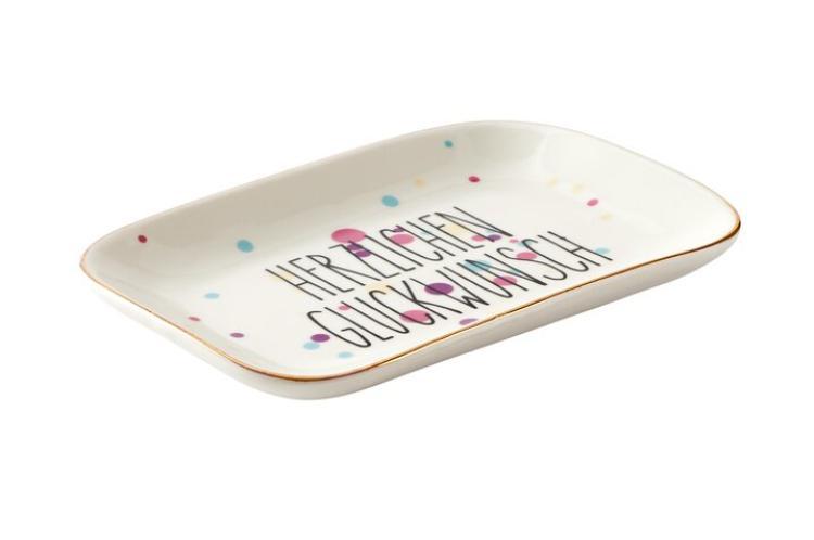 Gift Company Love Plates, Deko-Teller, M, Herzlichen Glückwunsch, 1124901001