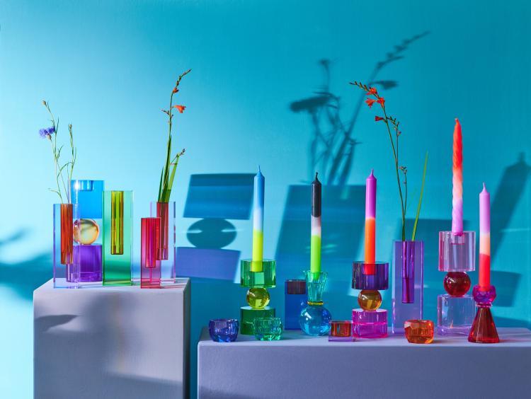 Gift Company Sari, Kristallglas, Vase H14cm, blau/lila, 1127603009