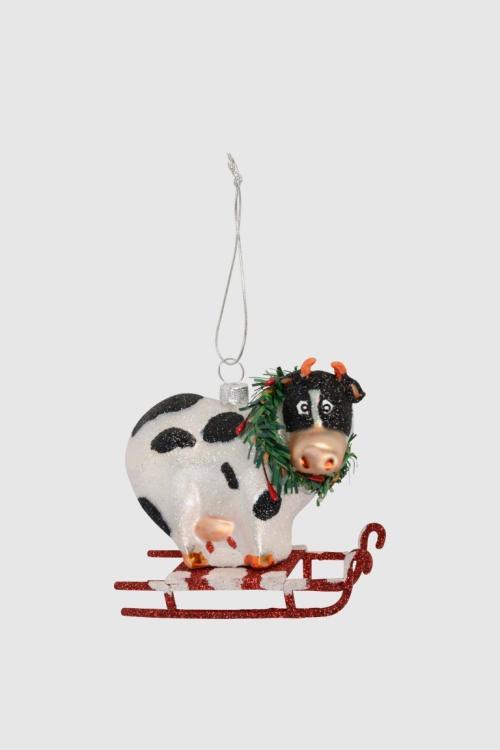 ARTE Weihnachtshänger Kuh Beate, mit Schlitten, 36685