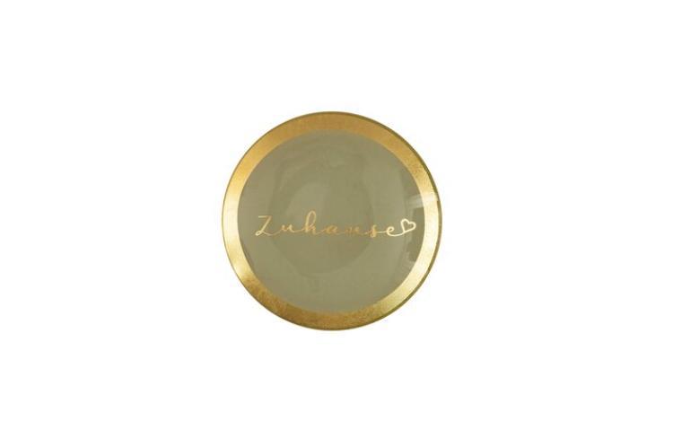 Gift Company Love plates, Glasteller S, Zuhause, rund, beige, 1061003009